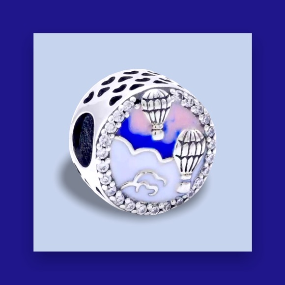 NEW HOT AIR BALLOONS & CRYSTAL CHARM - Picture 1 of 3